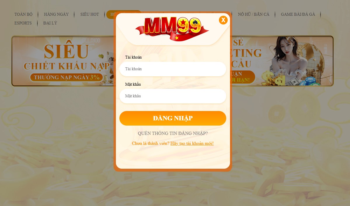 đăng nhập mm99