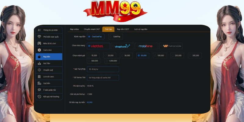 hướng dẫn nạp tiền mm99